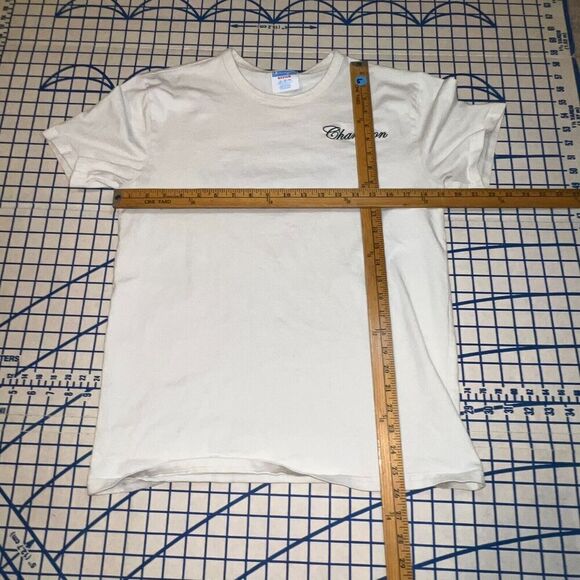 Vtg Champion Reverse Weave Shirt Size Medium Whote Butterfly Embroiderey - Picture 6 of 6